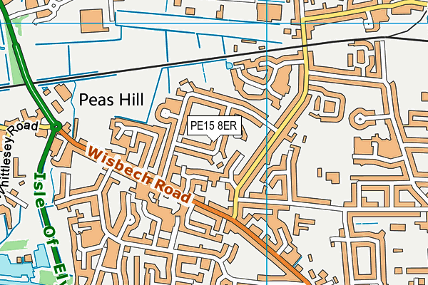 PE15 8ER map - OS VectorMap District (Ordnance Survey)