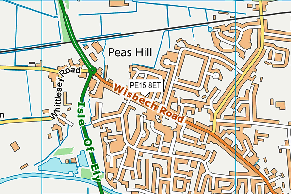 PE15 8ET map - OS VectorMap District (Ordnance Survey)