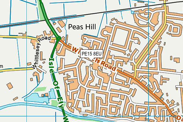 PE15 8EU map - OS VectorMap District (Ordnance Survey)