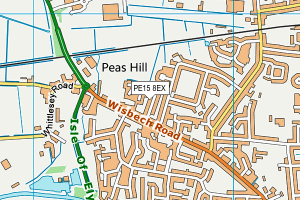 PE15 8EX map - OS VectorMap District (Ordnance Survey)