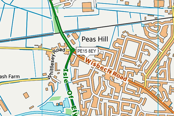 PE15 8EY map - OS VectorMap District (Ordnance Survey)