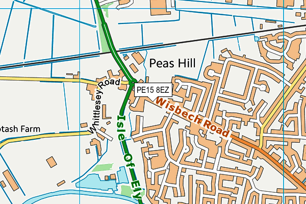 PE15 8EZ map - OS VectorMap District (Ordnance Survey)