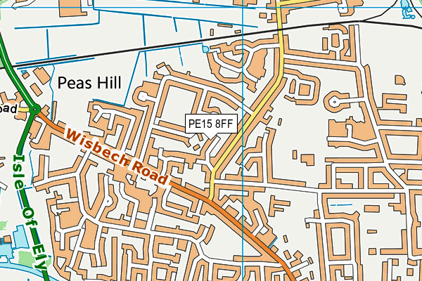 PE15 8FF map - OS VectorMap District (Ordnance Survey)