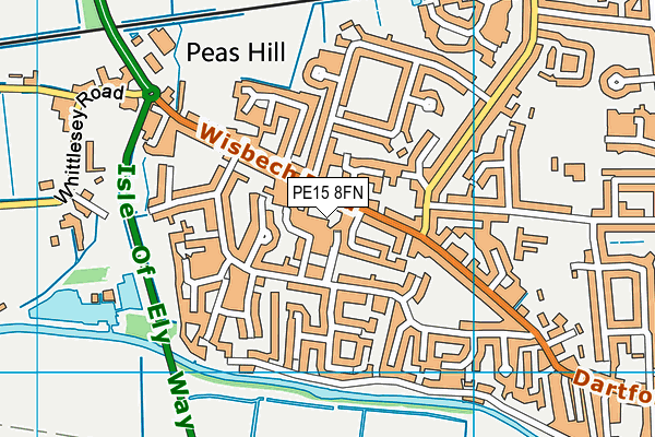 PE15 8FN map - OS VectorMap District (Ordnance Survey)
