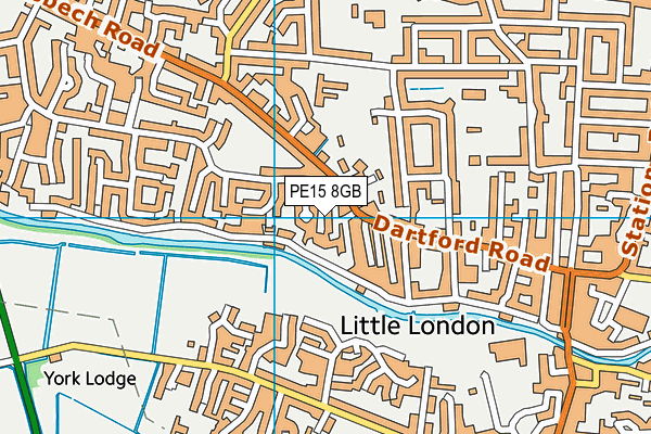 PE15 8GB map - OS VectorMap District (Ordnance Survey)