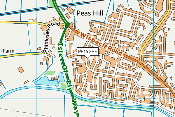 PE15 8HF map - OS VectorMap District (Ordnance Survey)