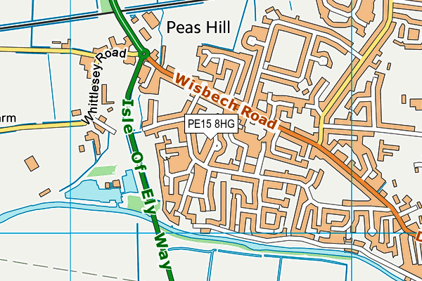 PE15 8HG map - OS VectorMap District (Ordnance Survey)