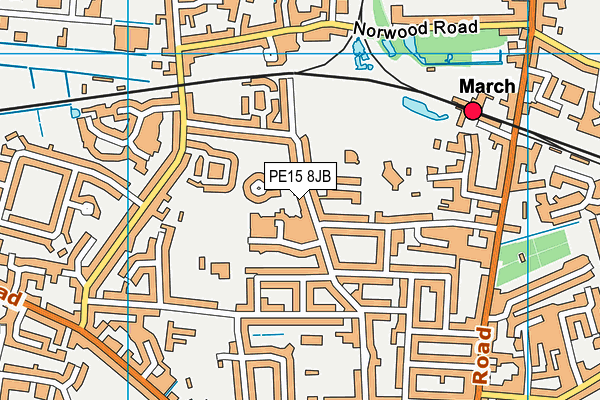 PE15 8JB map - OS VectorMap District (Ordnance Survey)