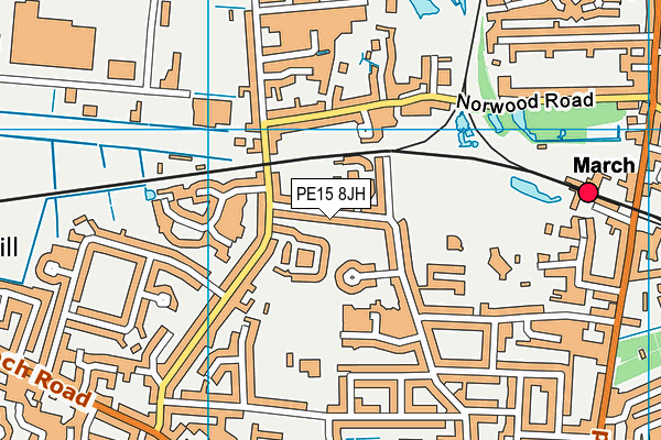 PE15 8JH map - OS VectorMap District (Ordnance Survey)