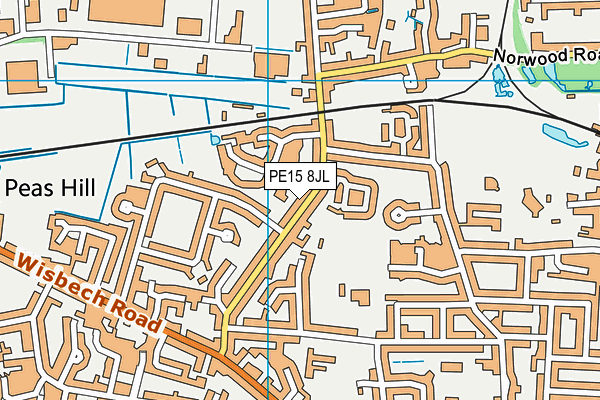 PE15 8JL map - OS VectorMap District (Ordnance Survey)