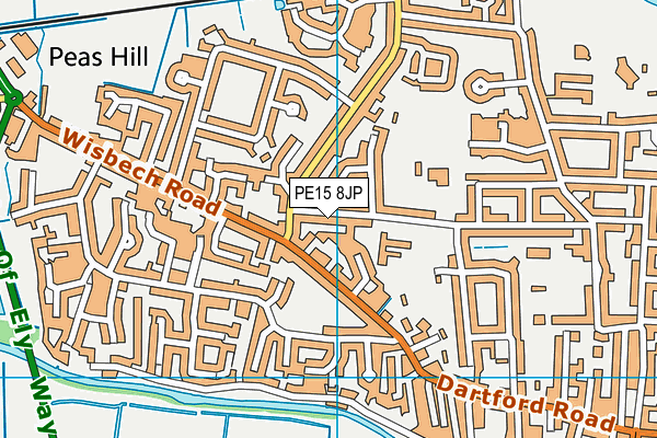 PE15 8JP map - OS VectorMap District (Ordnance Survey)