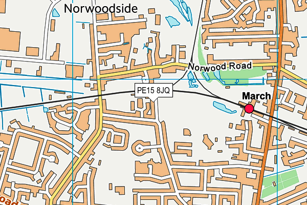 PE15 8JQ map - OS VectorMap District (Ordnance Survey)
