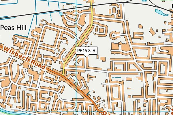 PE15 8JR map - OS VectorMap District (Ordnance Survey)