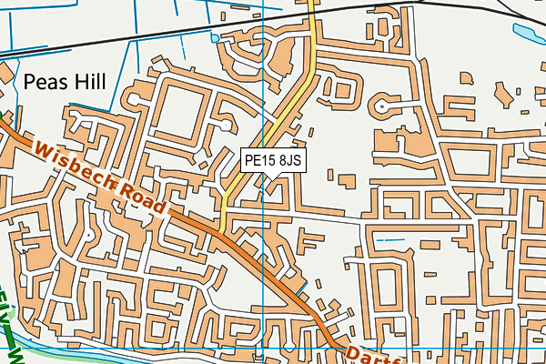PE15 8JS map - OS VectorMap District (Ordnance Survey)