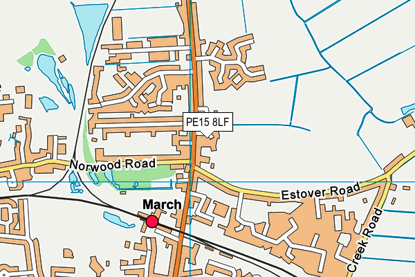 PE15 8LF map - OS VectorMap District (Ordnance Survey)
