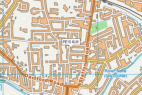 PE15 8LW map - OS VectorMap District (Ordnance Survey)