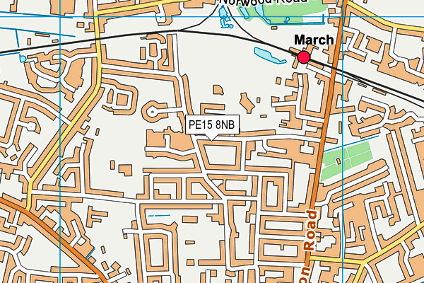 PE15 8NB map - OS VectorMap District (Ordnance Survey)