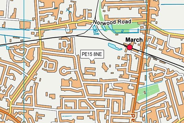 PE15 8NE map - OS VectorMap District (Ordnance Survey)