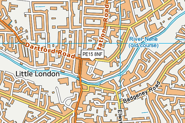 PE15 8NF map - OS VectorMap District (Ordnance Survey)