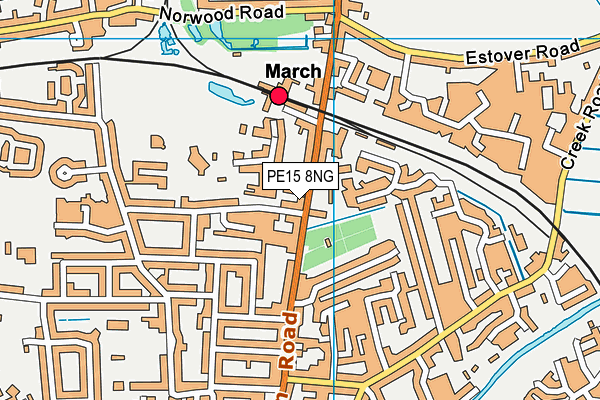 PE15 8NG map - OS VectorMap District (Ordnance Survey)