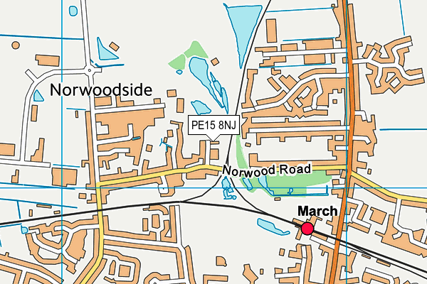 PE15 8NJ map - OS VectorMap District (Ordnance Survey)