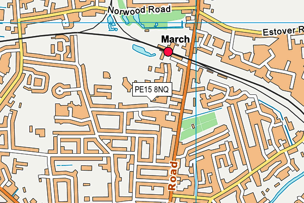 PE15 8NQ map - OS VectorMap District (Ordnance Survey)