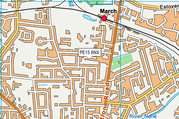 PE15 8NX map - OS VectorMap District (Ordnance Survey)