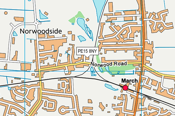 PE15 8NY map - OS VectorMap District (Ordnance Survey)