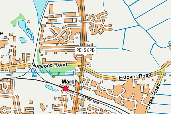 PE15 8PB map - OS VectorMap District (Ordnance Survey)