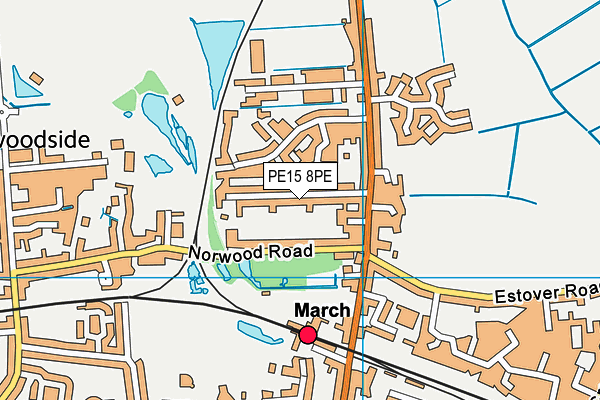 PE15 8PE map - OS VectorMap District (Ordnance Survey)