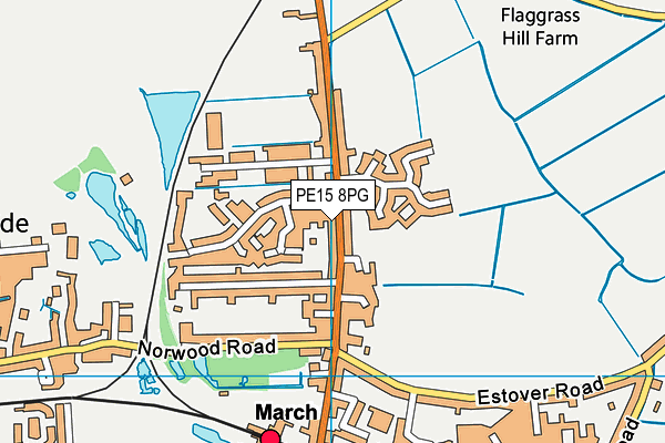 PE15 8PG map - OS VectorMap District (Ordnance Survey)