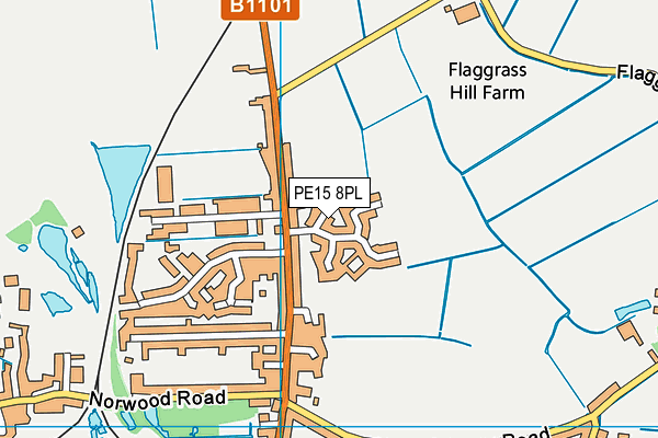 PE15 8PL map - OS VectorMap District (Ordnance Survey)