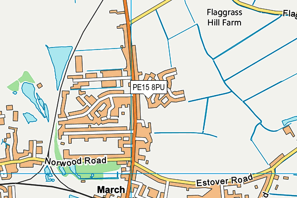 PE15 8PU map - OS VectorMap District (Ordnance Survey)