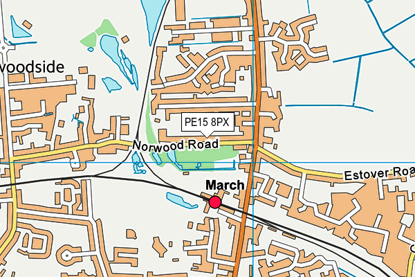 PE15 8PX map - OS VectorMap District (Ordnance Survey)