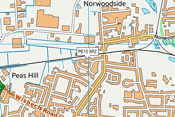 PE15 8PZ map - OS VectorMap District (Ordnance Survey)
