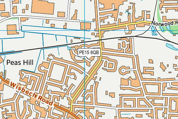 PE15 8QB map - OS VectorMap District (Ordnance Survey)