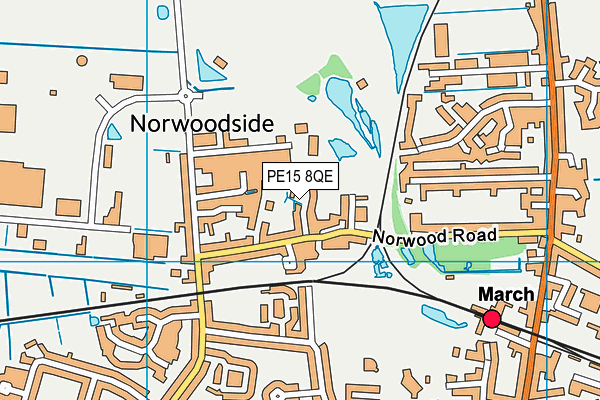 PE15 8QE map - OS VectorMap District (Ordnance Survey)