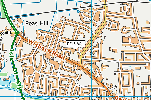 PE15 8QL map - OS VectorMap District (Ordnance Survey)
