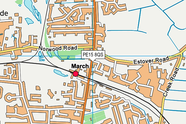 PE15 8QS map - OS VectorMap District (Ordnance Survey)