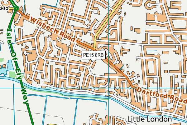 PE15 8RB map - OS VectorMap District (Ordnance Survey)