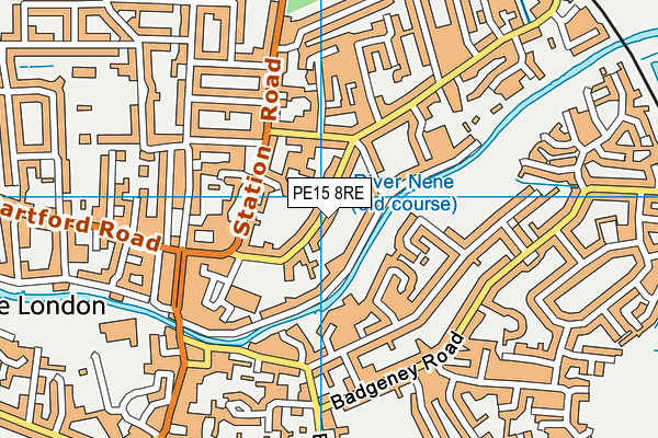 PE15 8RE map - OS VectorMap District (Ordnance Survey)