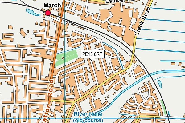 PE15 8RT map - OS VectorMap District (Ordnance Survey)