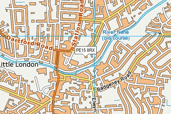 PE15 8RX map - OS VectorMap District (Ordnance Survey)