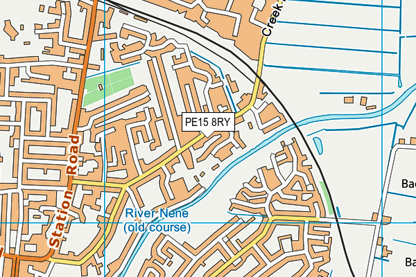 PE15 8RY map - OS VectorMap District (Ordnance Survey)