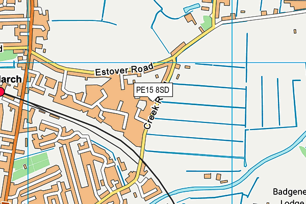 PE15 8SD map - OS VectorMap District (Ordnance Survey)