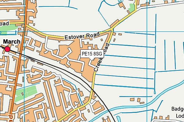 PE15 8SG map - OS VectorMap District (Ordnance Survey)