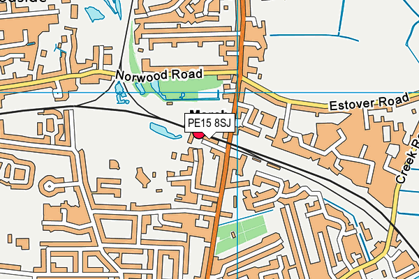 PE15 8SJ map - OS VectorMap District (Ordnance Survey)