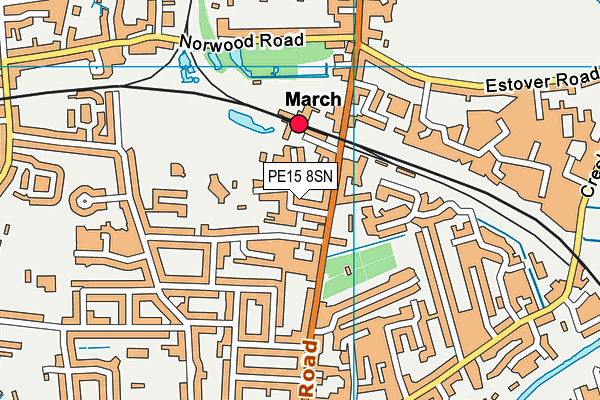 PE15 8SN map - OS VectorMap District (Ordnance Survey)