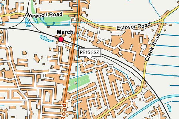 PE15 8SZ map - OS VectorMap District (Ordnance Survey)