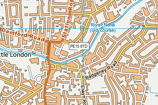 PE15 8TD map - OS VectorMap District (Ordnance Survey)